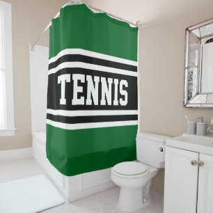 TENNIS Bright Black White Racing Stripes