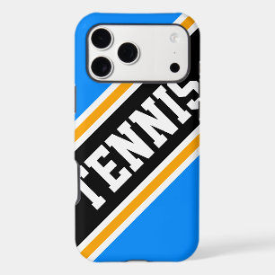 TENNIS Bright Blue Black Orange White Stripes