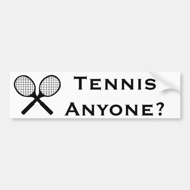 Tennis Bumper Sticker (Front)