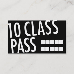 Tennis Business Card 10 Class Pass