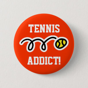 Tennis button for players and fans Tennis Addict