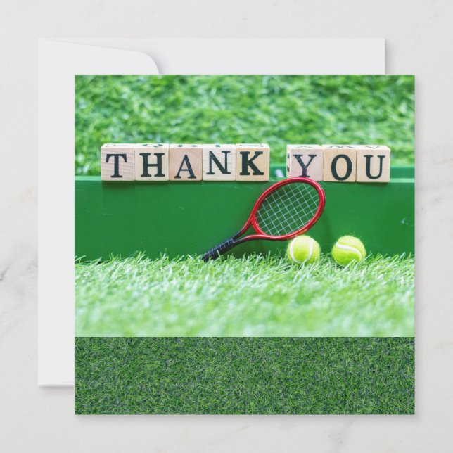 Tennis Carte de remerciements et raquette pour ent (Devant)