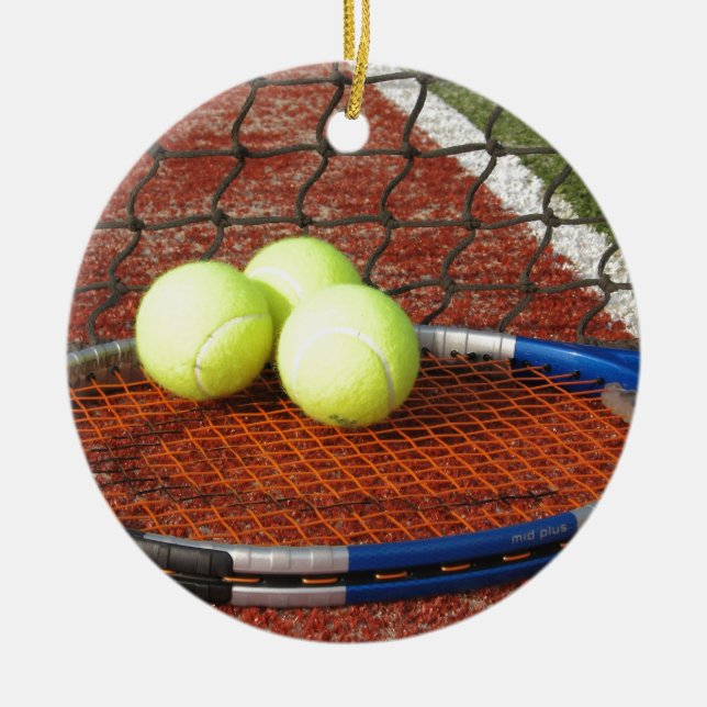 Tennis Ceramic Ornament (Front)