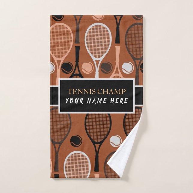 Tennis Champ Your Player Name Funny Personalized Hand Towel (Hand Towel)