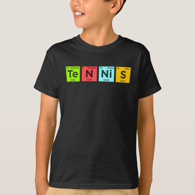 Tennis Chemistry Lover Sports Player Coach Graphic T-Shirt (Front)