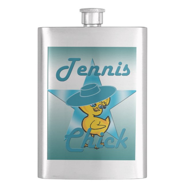 Tennis Chick #7 Hip Flask (Front)