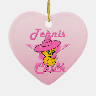 Tennis Chick #8 Ceramic Ornament