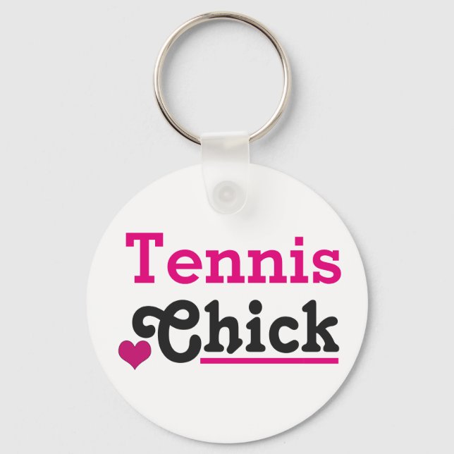 Tennis Chick Keychain (Front)