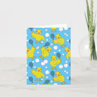 Tennis Chick Note Card