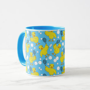 Tennis Chick Pattern Mug