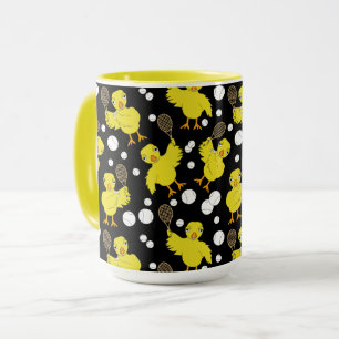 Tennis Chick Pattern Mug
