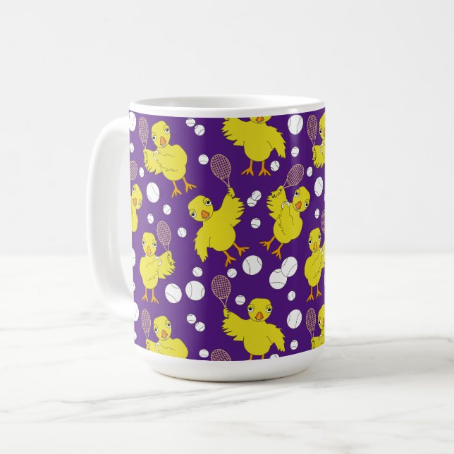 Tennis Chick Pattern Mug (Front Left)