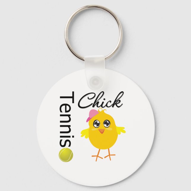 Tennis Chick Player Keychain (Front)