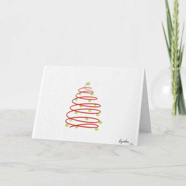 Tennis Chrismas Holiday Card (Front)