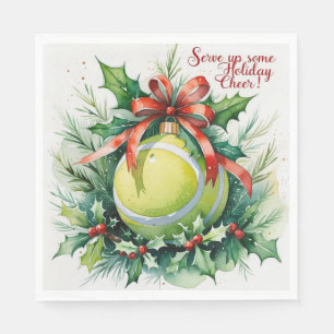 Tennis Christmas Festive ball  Napkin