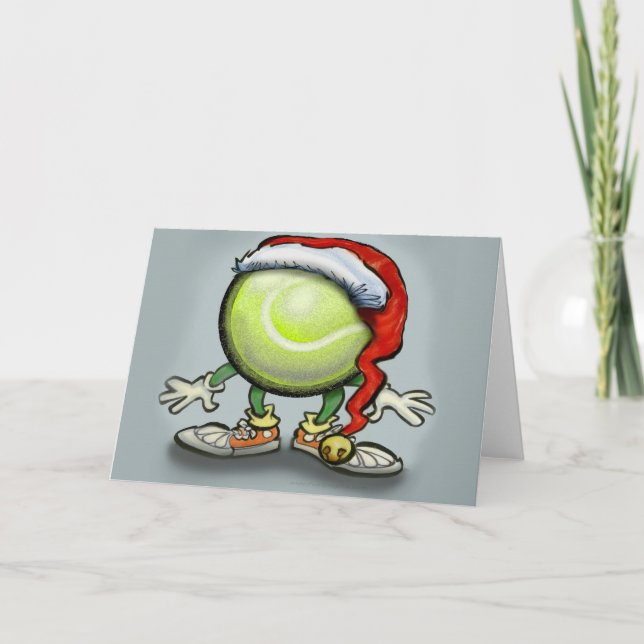 Tennis Christmas Holiday Card (Front)