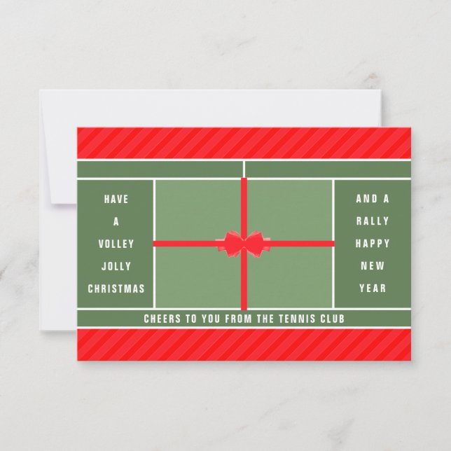 Tennis Christmas Holiday Cards (Front)