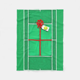 Tennis Christmas Holiday Gift Fleece Blanket