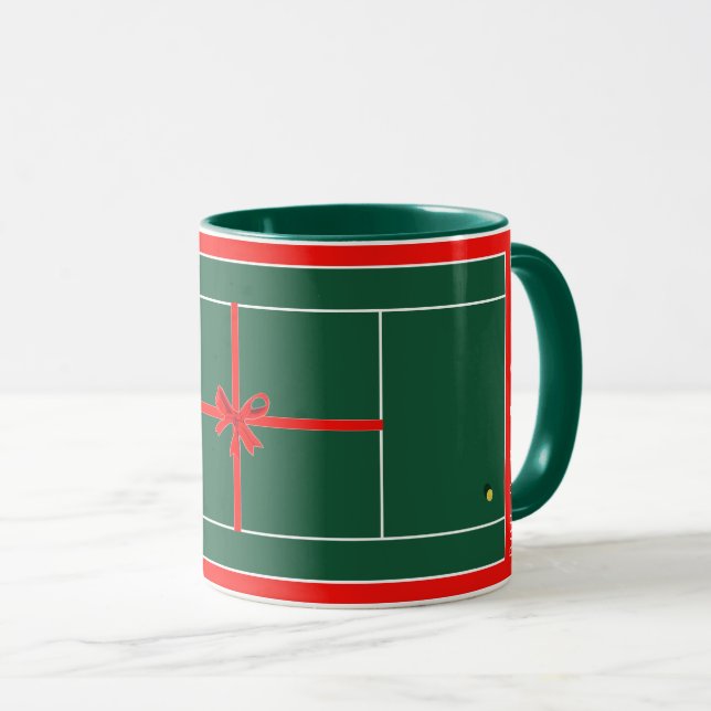 Tennis Christmas Holiday Gift Mug (Front Right)