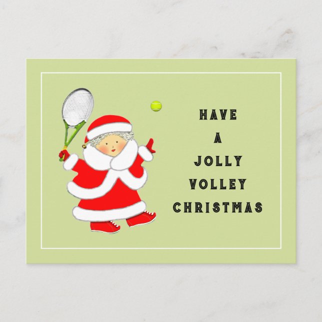 Tennis Christmas Holiday Postcard (Front)