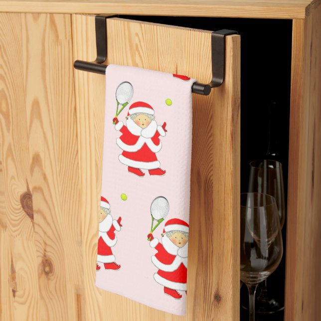 Tennis Christmas Kitchen Towel (Thirds Fold)