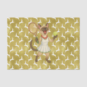 Tennis Christmas Mug Cat Lovers Tissue Paper