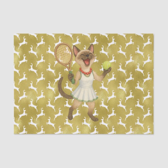 Tennis Christmas Mug Cat Lovers  Tissue Paper (Front)