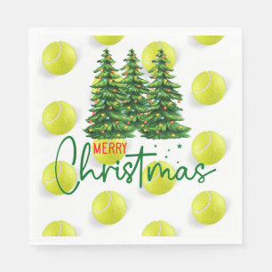 Tennis Christmas Napkin