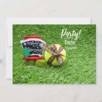 Tennis Christmas party for tennis player with ball
