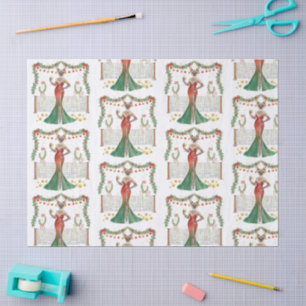 Tennis Christmas Party Themed for Cat Lovers Tissue Paper