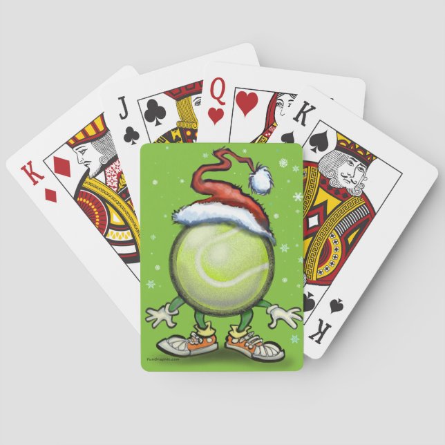 Tennis Christmas Playing Cards (Back)