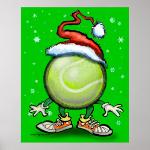 Tennis Christmas Poster