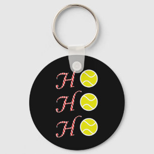 Tennis Christmas T Shirt -sports Ho Ho Ho Holiday Keychain