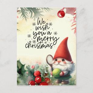 Tennis Christmas themed for Player Holiday Postcard