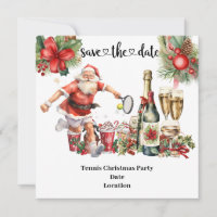 Tennis Christmas themed for Tennis Party Invitati