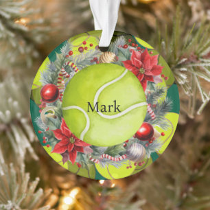 Tennis Christmas themed  Ornament