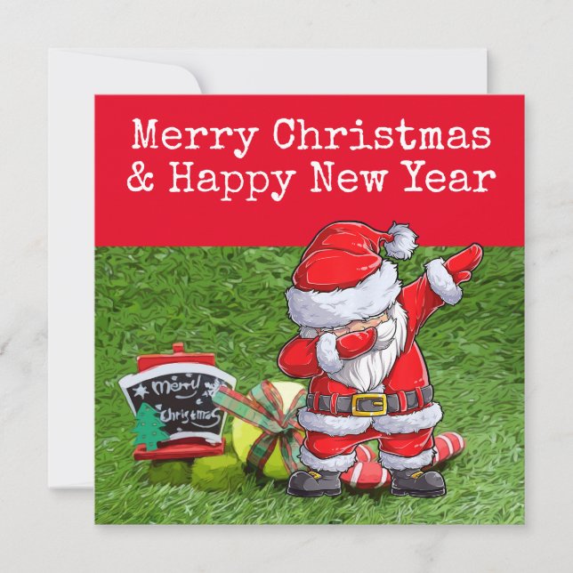 Tennis Christmas with tennis themed  Holiday Card (Front)