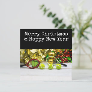 Tennis Christmas with tennis themed  Holiday Card