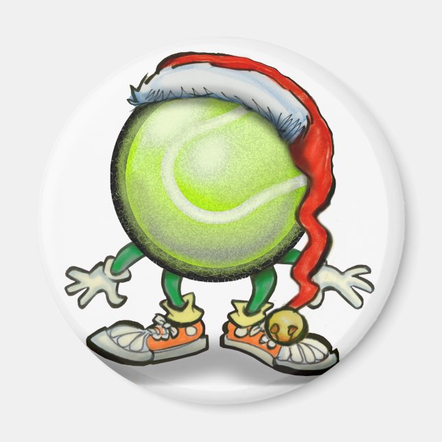 Tennis Chrsitmas Magnet (Front)