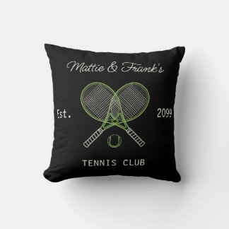 Tennis Club Bar Throw Pillow