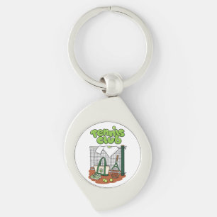 Tennis Club Classic Sports Graphic – Green Tennis Keychain