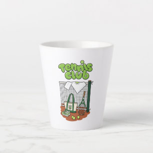 Tennis Club Classic Sports Graphic – Green Tennis Latte Mug
