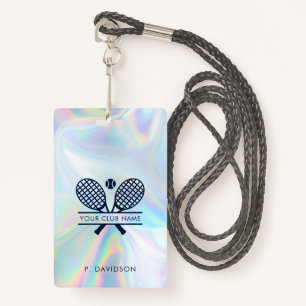 Tennis Club Holographic All Access Pass Custom Badge
