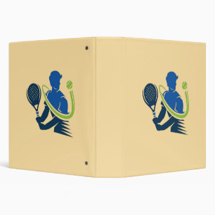 Tennis Club Logo - Dynamic Action, Sporty Style Binder
