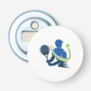 Tennis Club Logo - Dynamic Action, Sporty Style Bottle Opener
