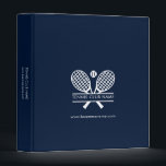 Tennis Club Members Registration Information Binder<br><div class="desc">Add your club name and slogan or any text to create a unique binder for your sports club or business. Completely change the background color or fonts by clicking the "Customize this" button. Other sizes available for your convenience. No minimum order quantity and no setup fee so you can order...</div>