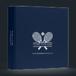 Tennis Club Members Registration Information Binder<br><div class="desc">Add your club name and slogan or any text to create a unique binder for your sports club or business. Completely change the background color or fonts by clicking the "Customize this" button. Other sizes available for your convenience. No minimum order quantity and no setup fee so you can order...</div>