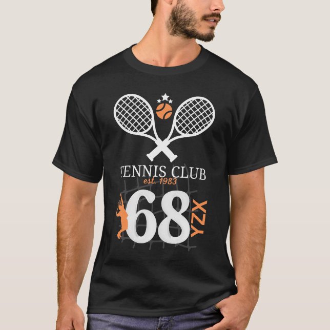 Tennis club, modern vintage T-Shirt (Front)