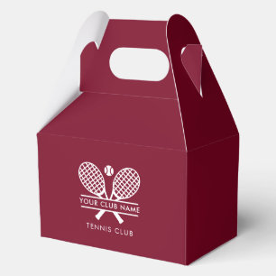 Tennis Club Name Team Players Swag Custom Favor Box