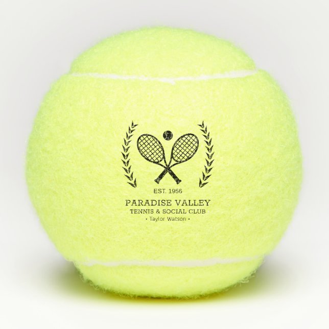 Tennis Club Personalized Balls (Front)